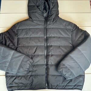 Wild Fable Black Hooded Puffer Jacket